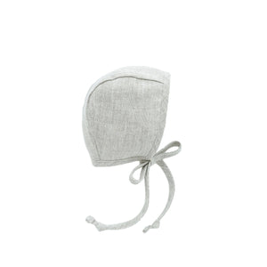 Midweight Sand Linen Bonnet Cotton-Lined (12-18 months)