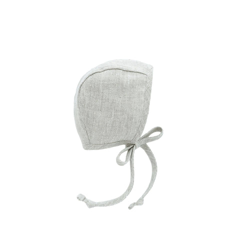 Midweight Sand Linen Bonnet Cotton-Lined (12-18 months)